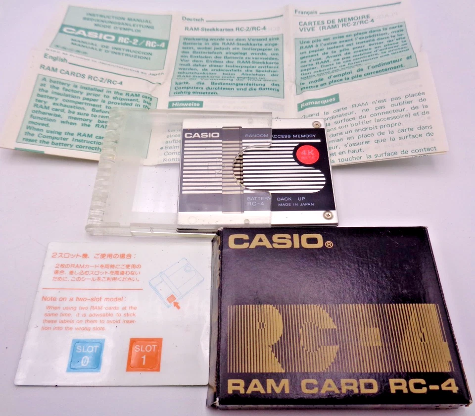 CASIO POCKET COMPUTER RC-4 MEMORY CARD ✅ NEUWERTIG - Bild 2 von 4