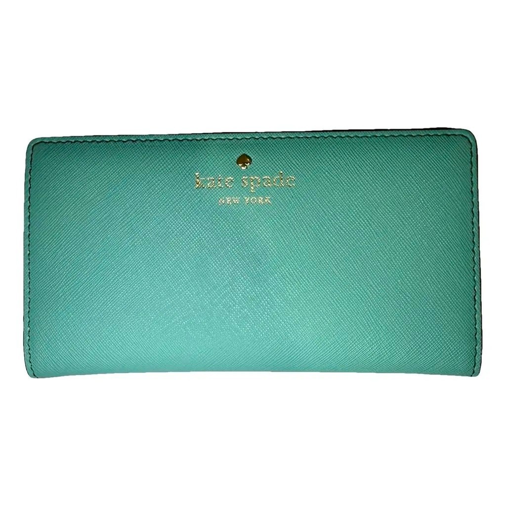 Kate Spade Turquoise Leather Zip-Around Wallet