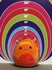 Squishmallow Ernest Monster 2023 Red Orange Fuzzy Belly Halloween Plush 8  NWT
