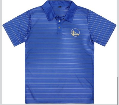 FOCO NBA Mens Golden State Warriors Logo Polo Short Sleeve Shirt Small NWT