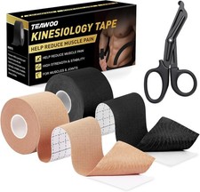 Kinesiology Tape 2 Rolls 2in x 16.4ft Waterproof Athletic Muscle Support