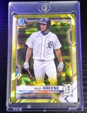 2021 Bowman Chrome Gold Sapphire Refractor Riley Greene RC SSP! #/50!