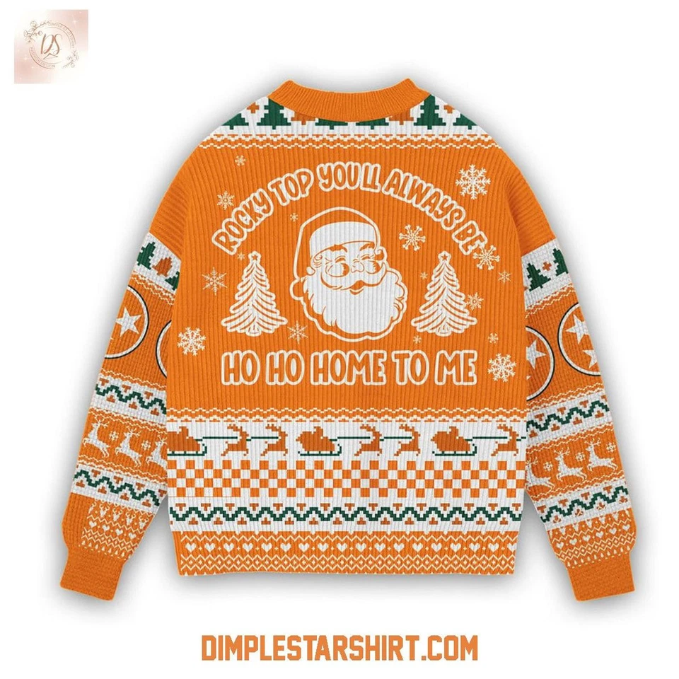 Personalized Tennessee Volunteers Rocky Top Christmas Ugly Christmas Sweater - Image 3 of 4