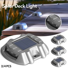 2/4 Pcs Solar Driveway Lights Deck Pathway Step Dock LED Security Garden Lamp