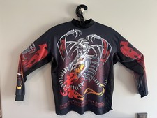Paintball Junkies Paintball Jersey Red With Skeleton Dragon Design.