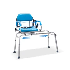 FSA/HSA Eligible Sliding Shower Chair with Swivel Seat, Rotating Tub Transfer...