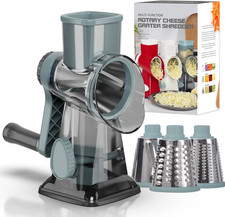 Rotary Cheese Grater Mandoline Slicer Vegetable Chopper Shredder