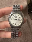 Vintage Seiko 5 Automatic DayDate Japan Made White Dial 21 Jewels 7S26-0530