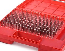Pin Gauges, Pin Gage Set, M1 0.061  -0.250  190pcs, Minus, Class ZZ, with Storage