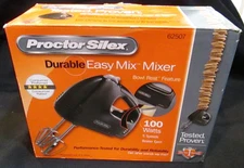 New In Box Proctor Silex Durable 5 Speed Easy Mix Mixer With Beater Eject