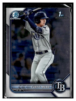 2022 Bowman Chrome #BCP-10 Curtis Mead 1st Tampa Bay Rays