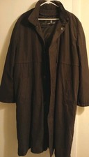 Vintage London Fog Black Trench Coat Zip Up w/ Removable Liner Men's 44 regular