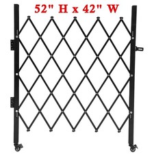 Rolling Steel Barricade Gate 3 Sizes Lockable Folding Security Scissor Gate