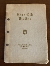 1923 John Friedrich Bro. Rare Old Violins Rare And Scarce Violin Catalog
