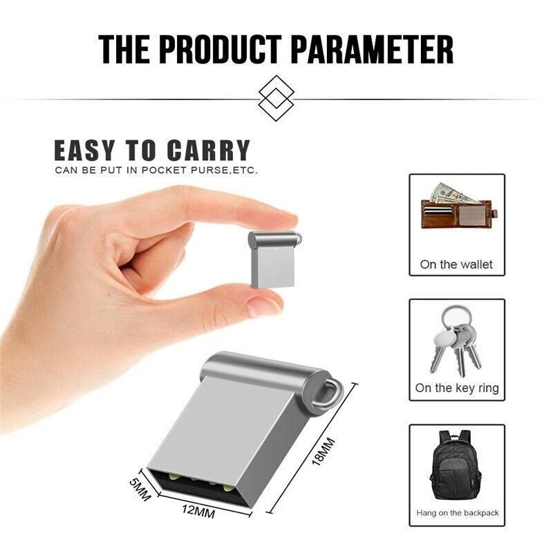 4G 8G 16G 32G New Super Mini Metal Usb U Disk 64G High Speed Memory 2.0 Memoria - Image 3 of 4