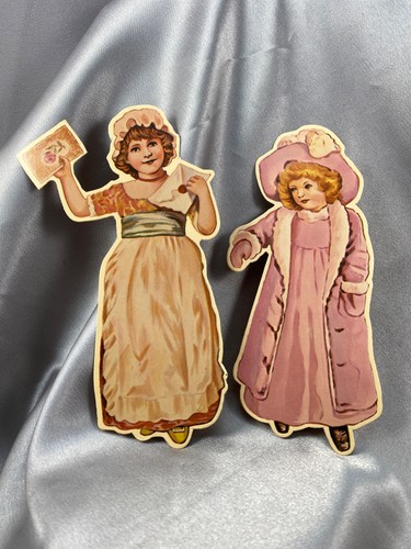 Paper Doll Book "Little Flower Girl" (6) Dolls Matching Childs Poetry 1940s VTG - Picture 16 of 16