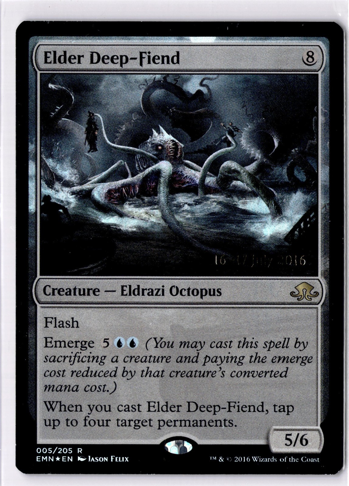 Elder Deep Fiend LP/NM* FOIL PRERELEASE Eldritch Moon 005/205 mtg -UnltdCards