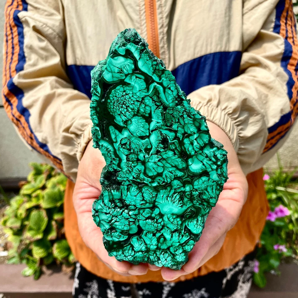 380G Malaquita Natural Escama Cuarzo Cristal Mineral Espécimen Decoración Reiki - Foto 2 de 4