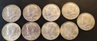 1965-1969 Kennedy half dollar lot of 9