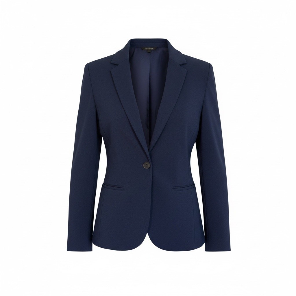 Gap Navy Blue Blazer Structured Classic Career Office Jacket Size 10 Comfortable