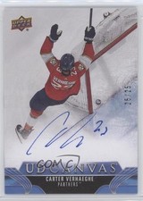 2023-24 Extended Series UD Canvas Achievement 25/25 Carter Verhaeghe Auto 1aa6