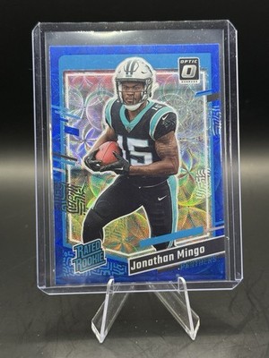 2023  Donruss Rated Rookie Jonathan Mingo #312 Optic Preview Blue Scope Prizm 