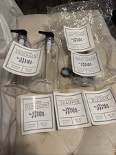 2 Pcs 500ml Soap Dispenser Refillable Shampoo Shower Gel Pump Bottles with Label