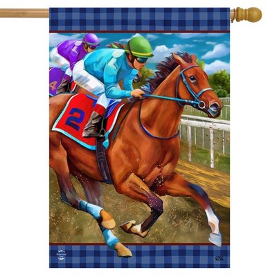 Briarwood Lane Horse Racing Everyday House Flag