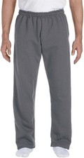 G123 Gildan Adult DryBlend Adult 50/50 Open-Bottom Sweatpant - Charcoal - S