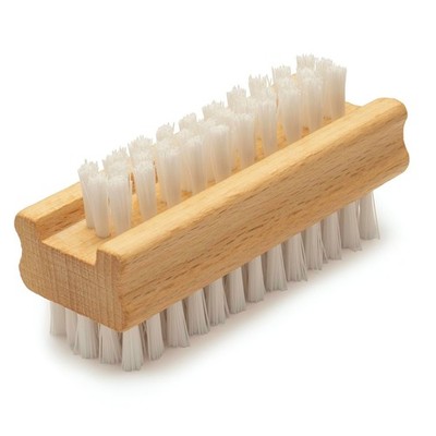 Konex Non-Slip Wooden Two-sided Hand and Nail Brush. 1 Count (Pack of 1) 