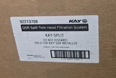 Ecolab Kay QSR Split Twin Head Filtration System NEW 92213708
