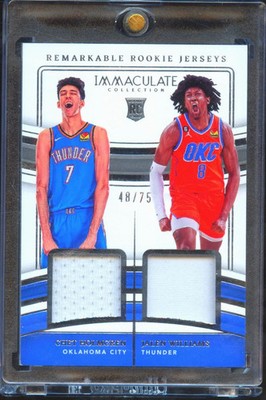 Chet Holmgren / Jalen Williams 2022-23 Immaculate Dual Patch RC 48/75 Thunder
