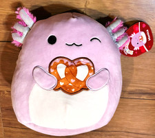 Squishmallows Monica 8 Axolotl Holding Pretzel 2023 Kellytoy Plush
