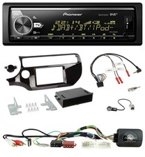 Pioneer Bluetooth USB DAB volante autoradio per Kia Rio UB dal 03/2015 pianoforte nero
