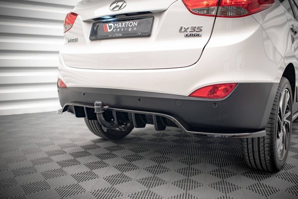 Maxton Design Diffusor Heckansatz Passend FüR Hyundai Ix35 Mk1 Schwarz Hochglanz-image