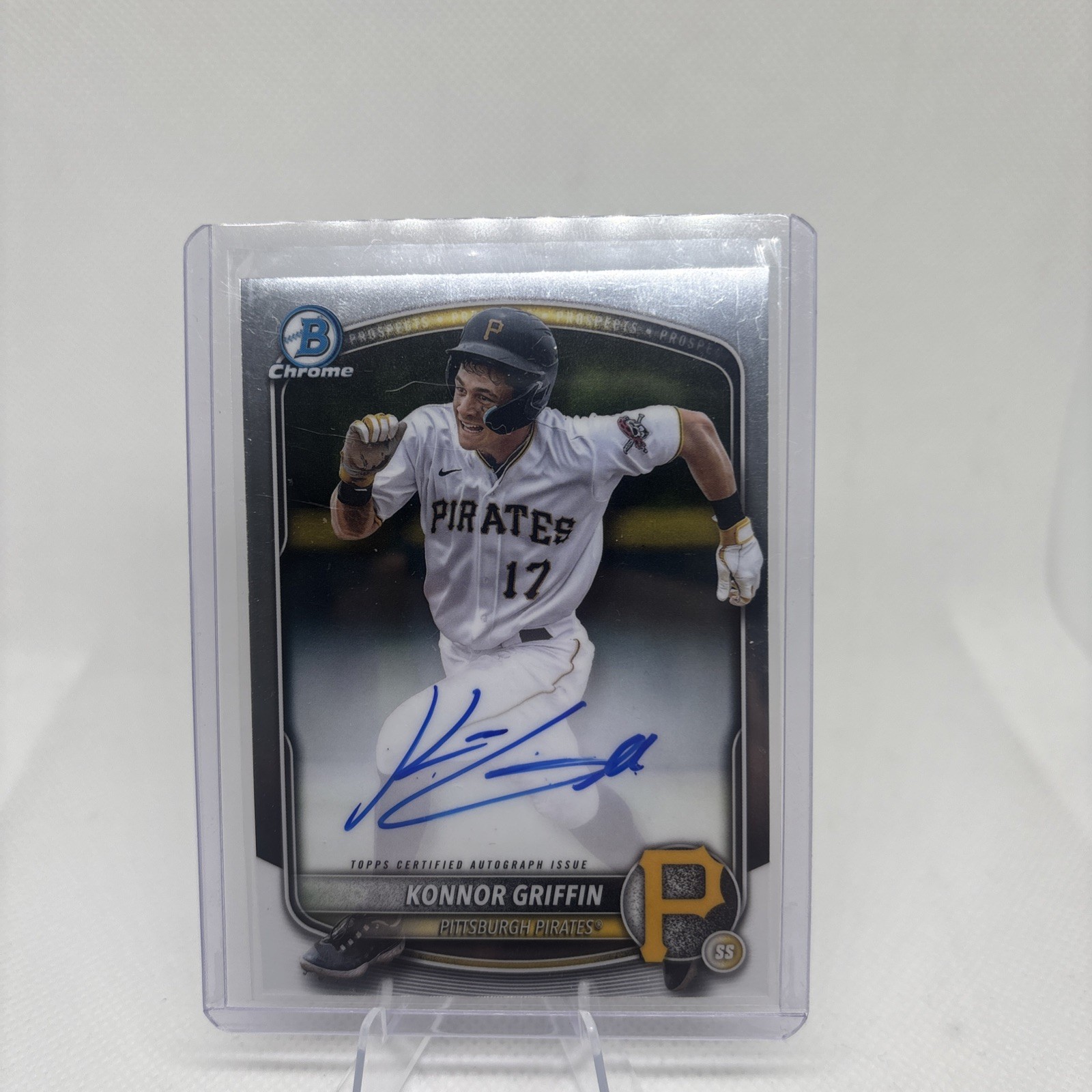 2025 Bowman Chrome KONNOR GRIFFIN AUTO CPA-KG Pittsburgh Pirates MLB Debut!
