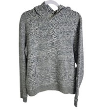 John Elliott Glitch Hoodie Knit Gray Kangaroo Pocket Size 2 100 Cotton Designer