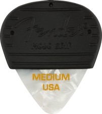 Selecciones de guitarra Fender MOJO GRIP, celuloide, MEDIANO, paquete de 3, MOTO BLANCO