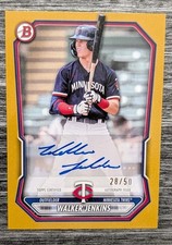 WALKER JENKINS 2026 BOWMAN GOLD BORDER AUTO #/50 #BPA-WJ TWINS