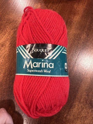 Hilo de lana 100 % Superwash rojo brillante Bouquet Marina 50 gramos - Imagen 2 de 5
