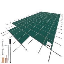 Rectangular Safety Pool Cover Green Step Section 4X8 FT Winter Outdoor