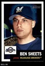 2002 Topps Heritage #99 Ben Sheets Night Brewers SHORT-PRINT VARIATION 8 - NM/MT