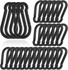 50Pack Carabiner Clips Heavy Duty, 3.2 Large Spring Snap Hooks Bulk, Galvanized