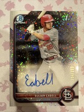 2022 Bowman Chrome Elijah Cabell SP /299 Speckle Refractor Auto #CPAEC Cardinals
