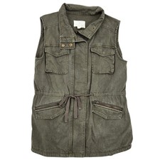 Caslon Nordstrom Women XS Safari Cargo Cotton Blend Utility Cinched Waist Vest