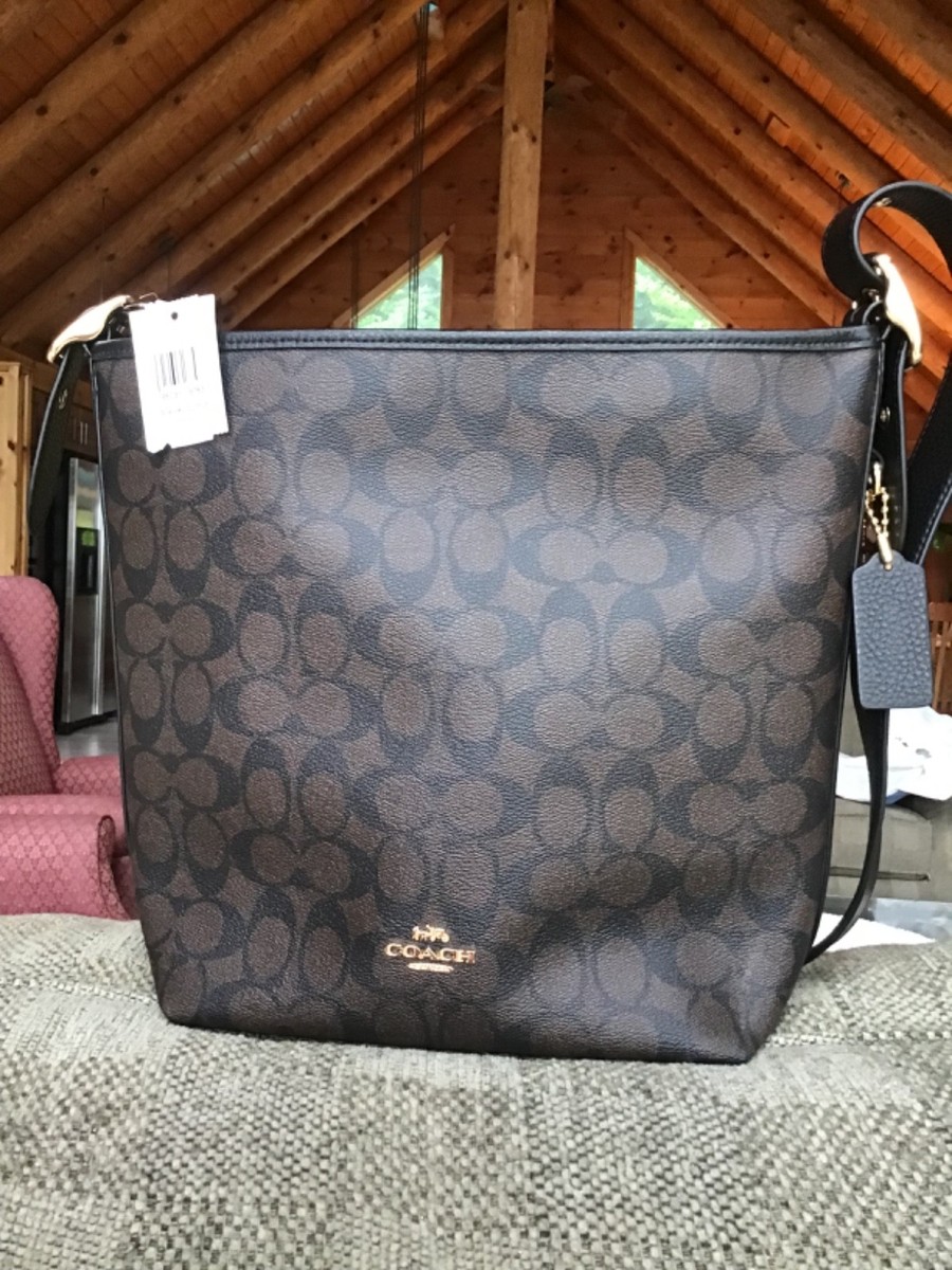 Coach C2819 Val Duffle in Signature Canvas Leather Khaki Redwood