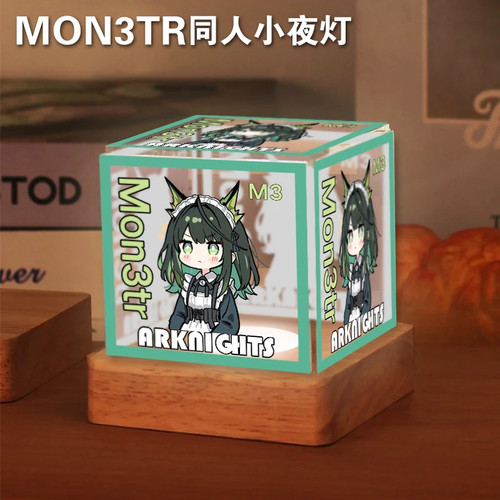 Arknights Mon3tr Anime Cosplay Decorazione Scrivania Lampada LED Luce Notturna - Foto 16 di 16