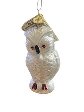 2001 Merck Family Old World Christmas The Glass Snowy Owl Ornament 