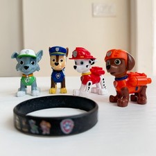 Lot Of 4 PAW Patrol Chase Marshall Zuma Rocky Bracelet