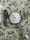 Antique 1860 Waltham American Watch Co PS Bartlett Coin Silver Sz18 Pocket Watch
